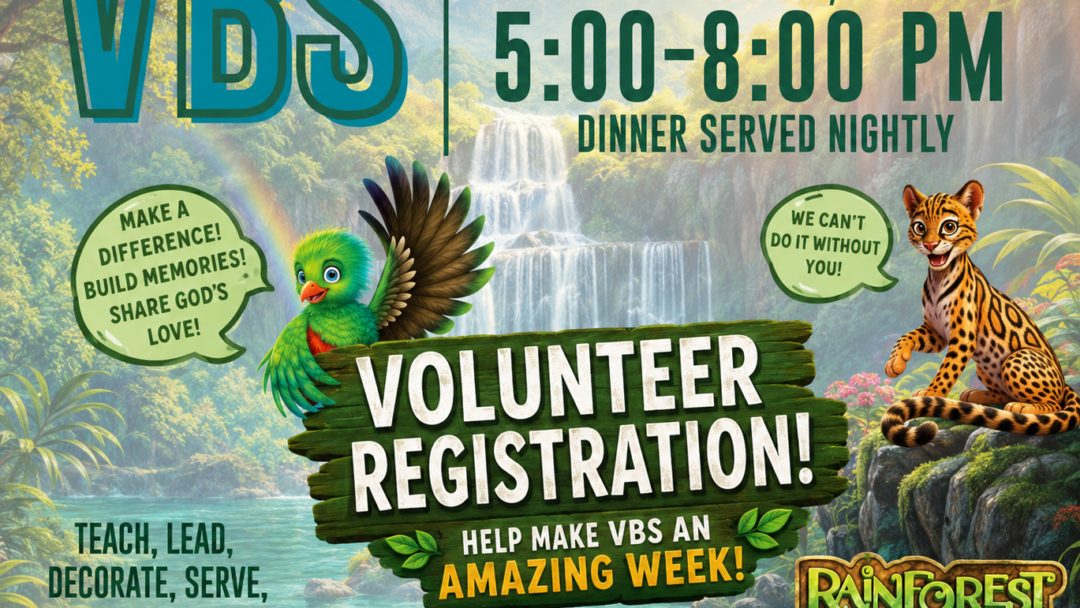 VBS VOLUNTEER SIGNUP!